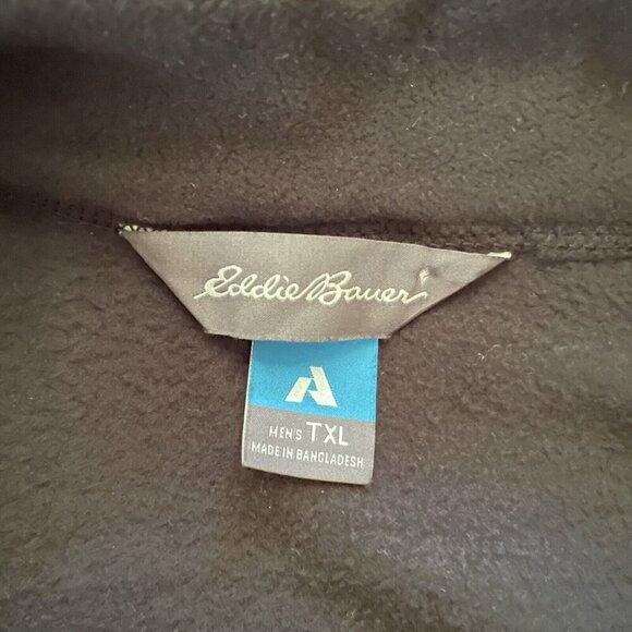 Eddie Bauer Mens First Ascent Cloud Layer Pro 1/4 Zip Pullover XLT Black Fleece - Picture 7 of 7